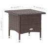 Brown Poly Rattan Tea Table - 50x50x47 cm | Hipo Market