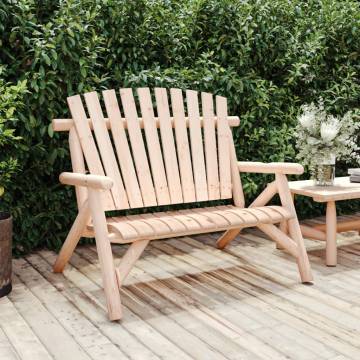 2-Seater Garden Bench - Solid Wood Spruce, 119x85x98 cm