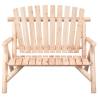 2-Seater Garden Bench - Solid Wood Spruce, 119x85x98 cm