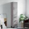 Highboard Grey Sonoma 34.5x34x180 cm Engineered Wood Colour grey sonoma Quantity in Package 1 Model 3 drawers 