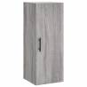 Stylish Highboard Grey Sonoma - 34.5x34x180 cm Engineered Wood