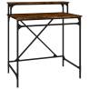 Industrial Smoked Oak Desk - 80x50x90 cm | Hipomarket UK