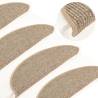 Self-Adhesive Stair Mats - 15 pcs Dark Beige | Hipomarket UK