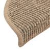 Self-Adhesive Stair Mats - 15 pcs Dark Beige | Hipomarket UK