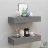 Wall-mounted Drawer Shelves 2 pcs Grey 60x23.5x10cm MDF Colour grey Size 60 x 23.5 x 10 cm Quantity in Package 2 Number of Pieces 1 