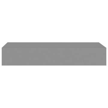 Wall-Mounted Drawer Shelves - Elegant Grey MDF 60x23.5cm