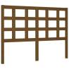 Honey Brown Small Double Bed Frame with Headboard - Solid Wood