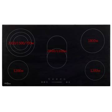 Ceramic Hob with 5 Burners - Touch Control 8500 W | HipoMarket