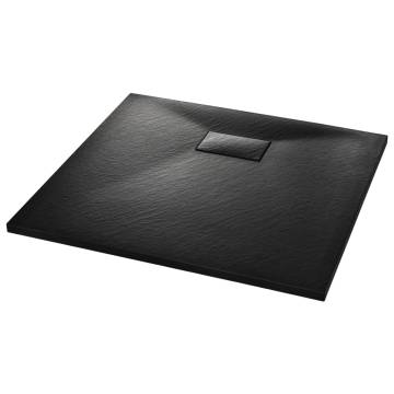 Shower Base Tray SMC Black 90x80 cm - Durable & Easy to Clean