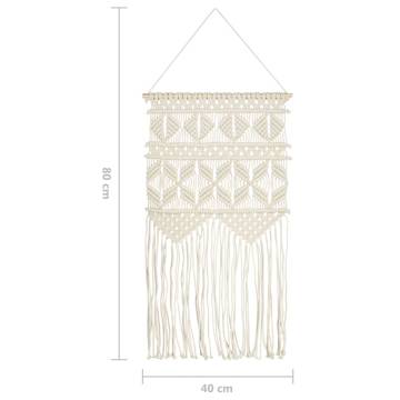 Handmade Macrame Wall Hanger 40x80 cm Cotton - HipoMarket