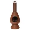 ProGarden Fireplace with Chimney Ambient 110 cm Rust Colour rust brown 