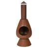 ProGarden Ambient Fireplace with Chimney - 110 cm Rust