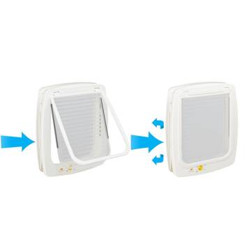 Ferplast 4-Way Manual Pet Flap Swing 11T - White