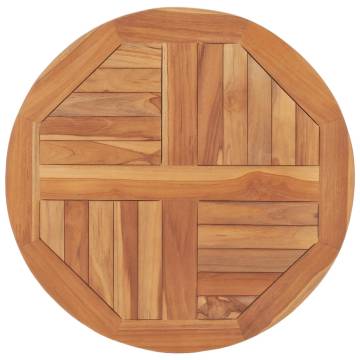 Solid Teak Wood Round Table Top - 60 cm Diameter | HipoMarket