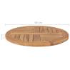 Solid Teak Wood Round Table Top - 60 cm Diameter | HipoMarket