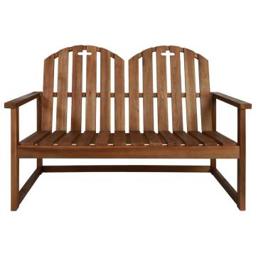 Garden Bench 110 cm Solid Acacia Wood - Stylish Outdoor Seating