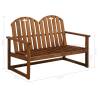 Garden Bench 110 cm Solid Acacia Wood - Stylish Outdoor Seating