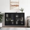 Wall Mounted Cabinets 2 pcs Black Engineered Wood Colour black Quantity in Package 2 Model leaf gold 