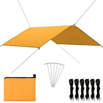 Outdoor Tarp 4x4 m Yellow - Versatile Camping Shelter