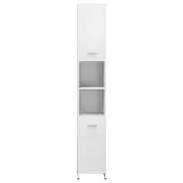 High Gloss White Bathroom Cabinet 30x30x183.5 cm | HipoMarket