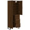 Stylish Highboard in Brown Oak - 69.5x34x180 cm | HipoMarket