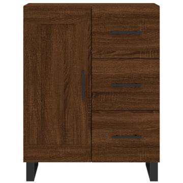 Stylish Highboard in Brown Oak - 69.5x34x180 cm | HipoMarket