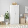 Wardrobe High Gloss White 80x52x180 cm Engineered Wood Colour high gloss white Quantity in Package 1 Amount 