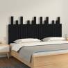 Wall Headboard Black 159.5x3x80 cm Solid Wood Pine Colour black Size 159.5 x 80 cm Quantity in Package 1 