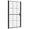 Shower Door Tempered Glass 100x178 cm - Modern Black Design