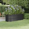 Garden Raised Bed Powder-coated Steel 224x80x68 cm Anthracite Colour anthracite Size 224 x 80 x 68 cm Quantity in Package 1 