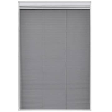 Plisse Insect Screen for Windows - 80x120 cm Aluminium Shade