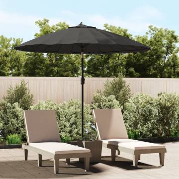 Outdoor Parasol 270 cm Aluminium Pole - Anthracite