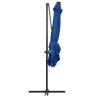 Cantilever Umbrella with LED Lights - Azure Blue 250x250 cm