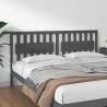 Bed Headboard Grey 185.5x4x100 cm Solid Wood Pine Colour grey Size 185.5 x 100 cm Quantity in Package 1 