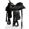 Western Saddle Set - Real Leather 13" Black | HipoMarket