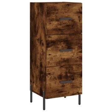 Stylish Highboard in Smoked Oak - Engineered Wood | Hipo Market