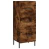 Stylish Highboard in Smoked Oak - Engineered Wood | Hipo Market