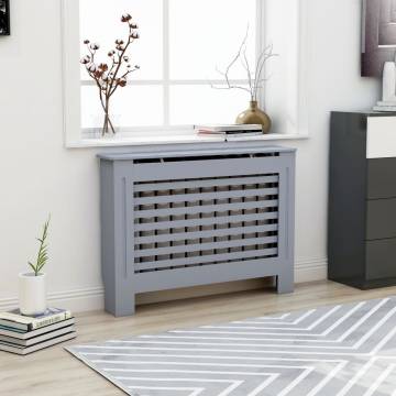 Stylish Anthracite Radiator Cover - 112x19x81.5 cm MDF