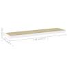 Floating Wall Shelves - 4 pcs Oak & White | Hipomarket UK