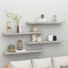 Floating Wall Shelves 4 pcs Concrete Grey 120x23.5x3.8 cm MDF Colour concrete grey Size 120 x 23.5 x 3.8 cm Quantity in Package 4 Number of Pieces 1 