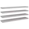 Floating Wall Shelves - 4 pcs Concrete Grey | Hipomarket UK