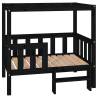 Dog Bed Black 95.5x73.5x90 cm - Solid Pine Wood Furniture