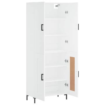 Stylish Highboard White - 69.5x34x180 cm Engineered Wood