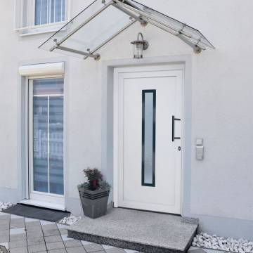 Elegant White PVC Front Door 108x200 cm - Secure & Stylish