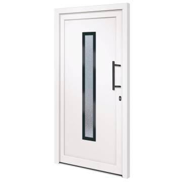 Elegant White PVC Front Door 108x200 cm - Secure & Stylish