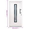 Elegant White PVC Front Door 108x200 cm - Secure & Stylish