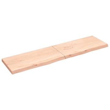 Wall Shelf 200x50 cm | Untreated Solid Oak Wood | HipoMarket