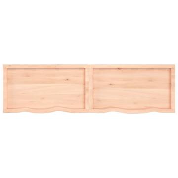 Wall Shelf 200x50 cm | Untreated Solid Oak Wood | HipoMarket