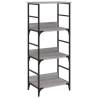 Grey Sonoma Bookshelf | Durable Engineered Wood | 50x33x117.5 cm