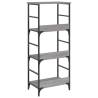 Grey Sonoma Bookshelf | Durable Engineered Wood | 50x33x117.5 cm